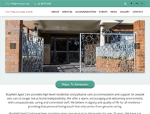 Tablet Screenshot of mayfieldagedcare.com.au